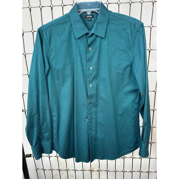 Four Mens Medium Long Sleeve Button-Up Shirt Apt 9 Van Heusen St Johns Bay Croft - Picture 3 of 16